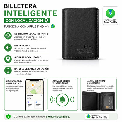 Billetera Antipérdida Compatible con Apple Find My